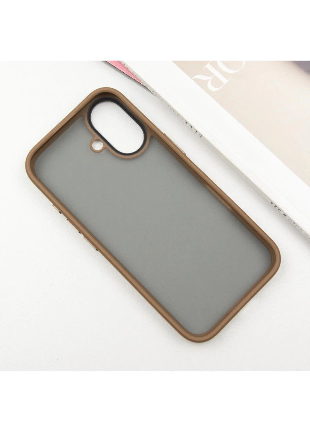 TPU+PC чехол Metal Buttons для Apple iPhone 16 (6.1") Золотой No Brand (382774162)