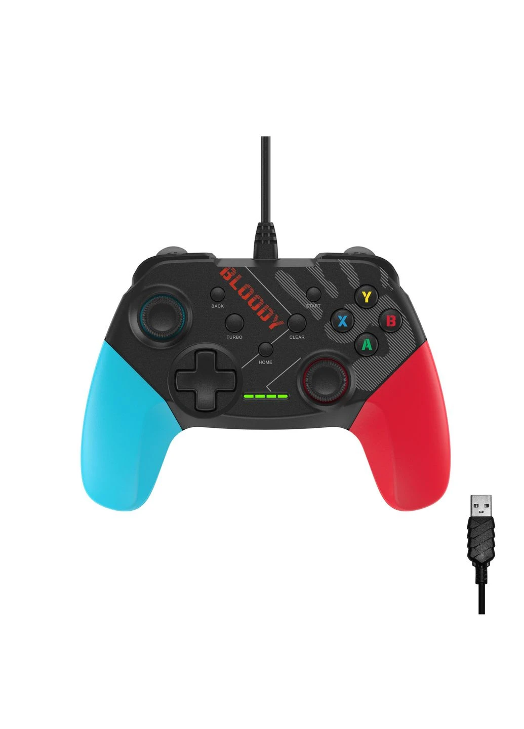 Геймпад-джойстик дротовий USB мультиплатформа (для ПК, PS3, Switch та Android) Turbo вібрація Bloody GP30 (391116405)