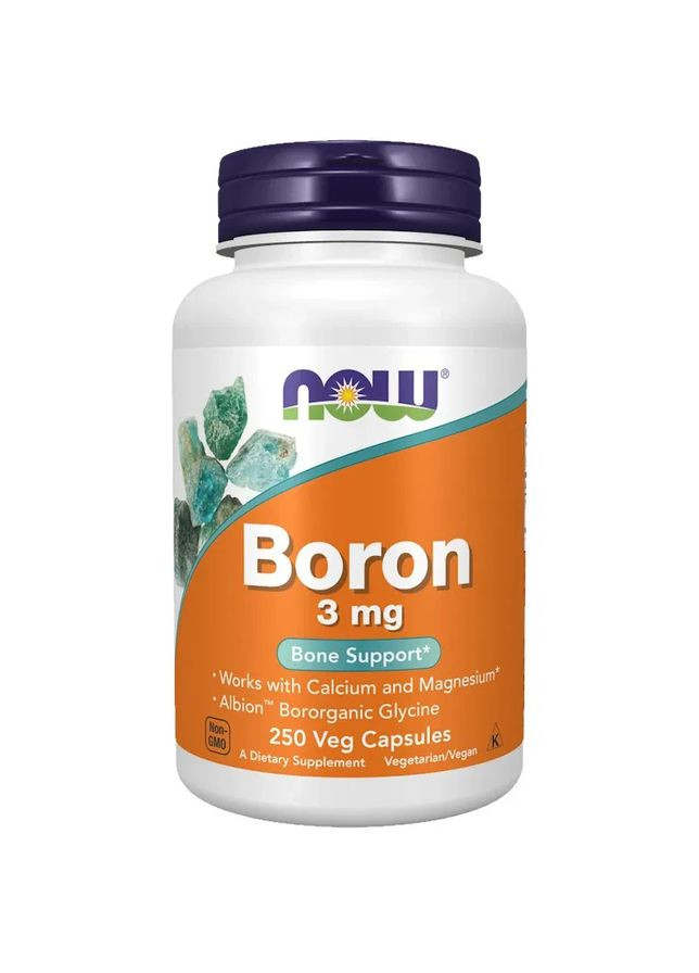 Бор Boron 3 мг 250 капсул Now Foods (373062687)