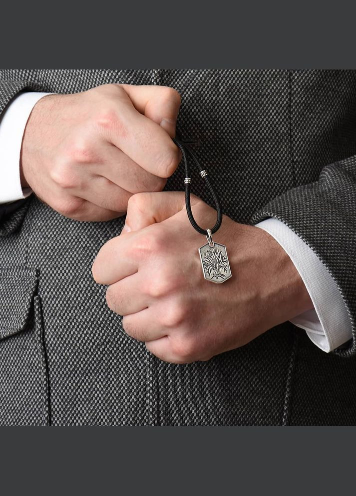 Срібний кулон Руна Альгиз (7368) IRIJ (331016794)