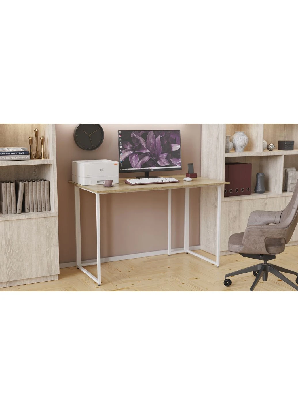 Письмовий стіл Ханна 75x120x70 білий ДСП 16мм (FRD-104031) Ferrum-decor (391920660)