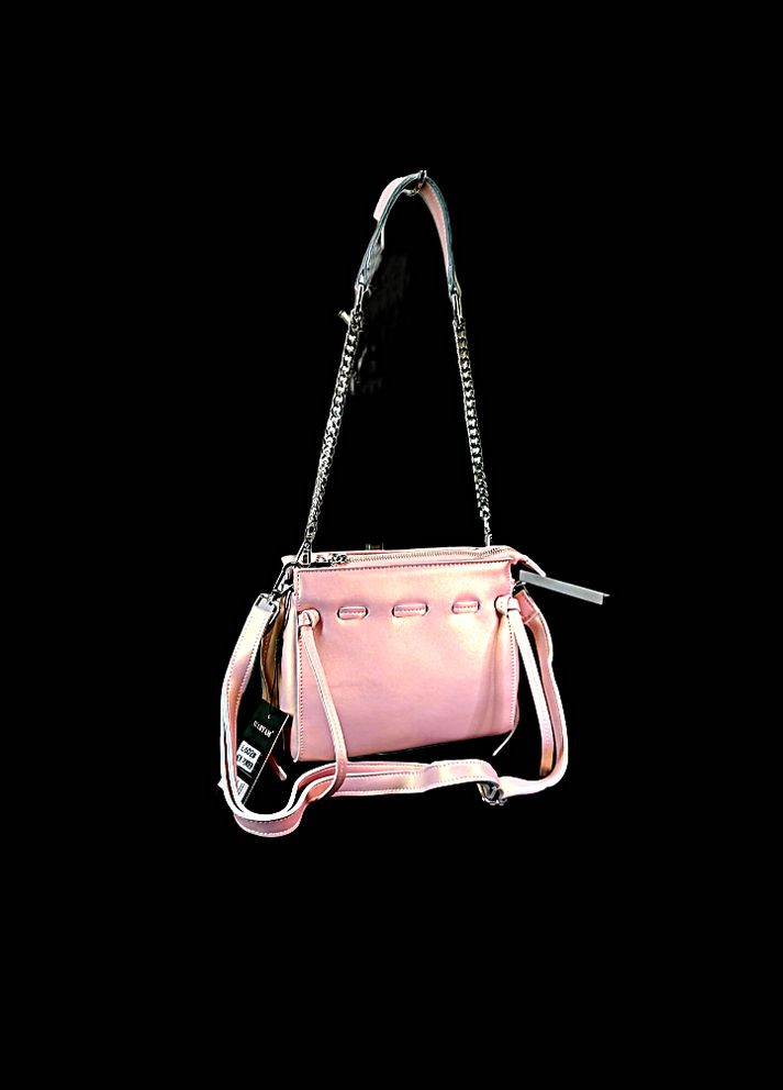 Сумка шкіряна Пудра перлина 21х15х8 см No Brand (333337809)