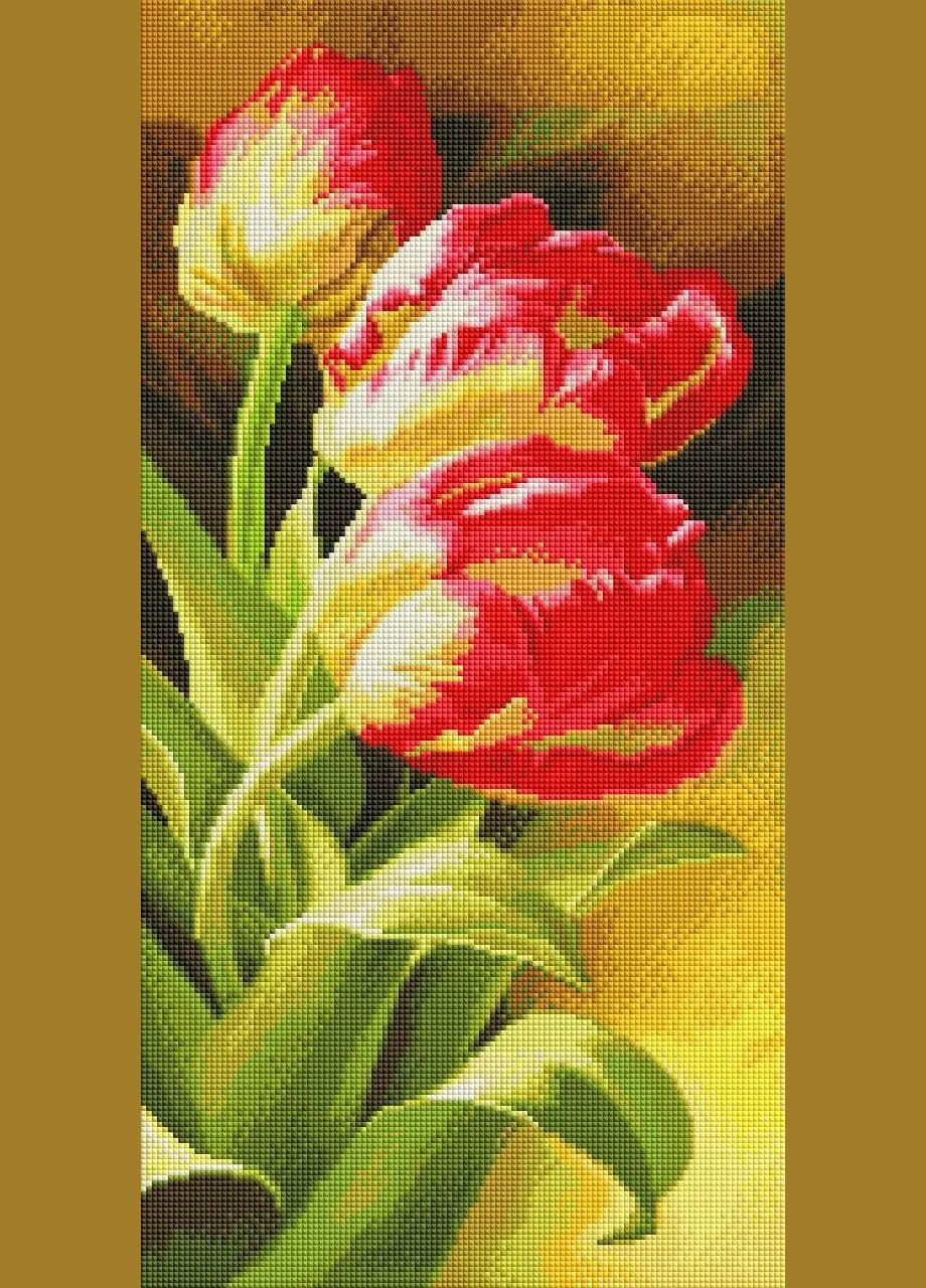 Алмазна мозаїка Букет тюльпанів 30х60 см TS1302 ColorArt (292145716)