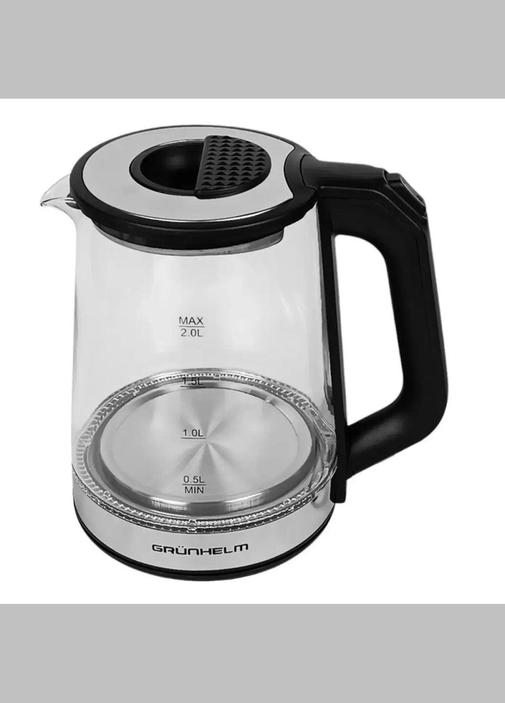Электрочайник стеклянный (черный) EKG-2313 Grunhelm (348108863)