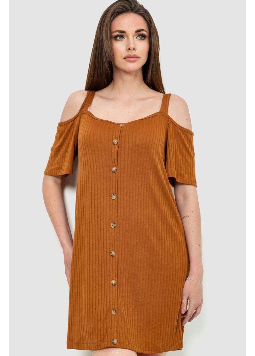 Коричнева сукня, колір коричневий, 244r269 Ager