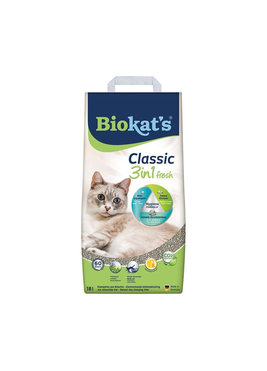 Наполнитель бентонитовый Biokats Classic Fresh 3in1 18 литров Biokat's (292257744)