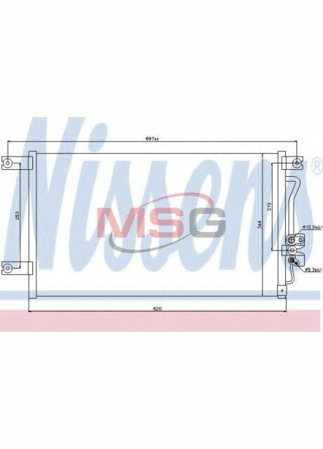 Радіатор кондиціонера Nissens (368133267)
