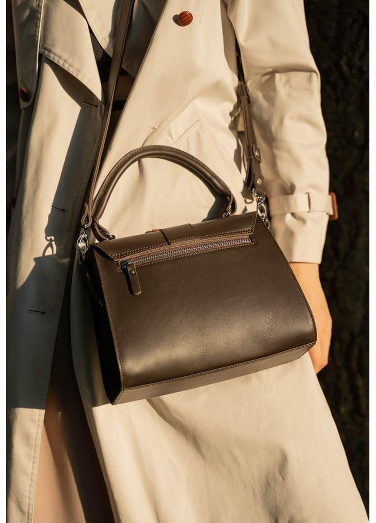 Женская кожаная сумка Ester темно-коричневая краст The Wings (348358772)