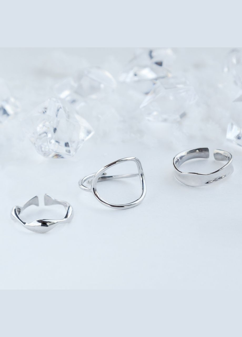 Срібна каблучка Всесвіт на фалангу без камінців Каштан (342335096)