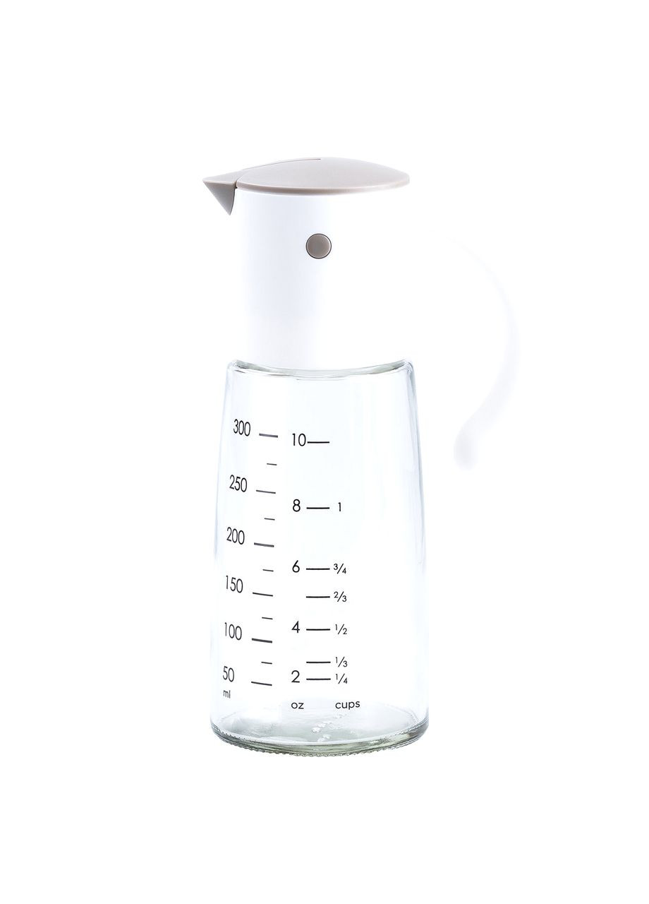 Пляшка-дозатор для олії та оцту 300 мл скляна з носиком та мірною шкалою для кухні та готування ProDobro (364190797)