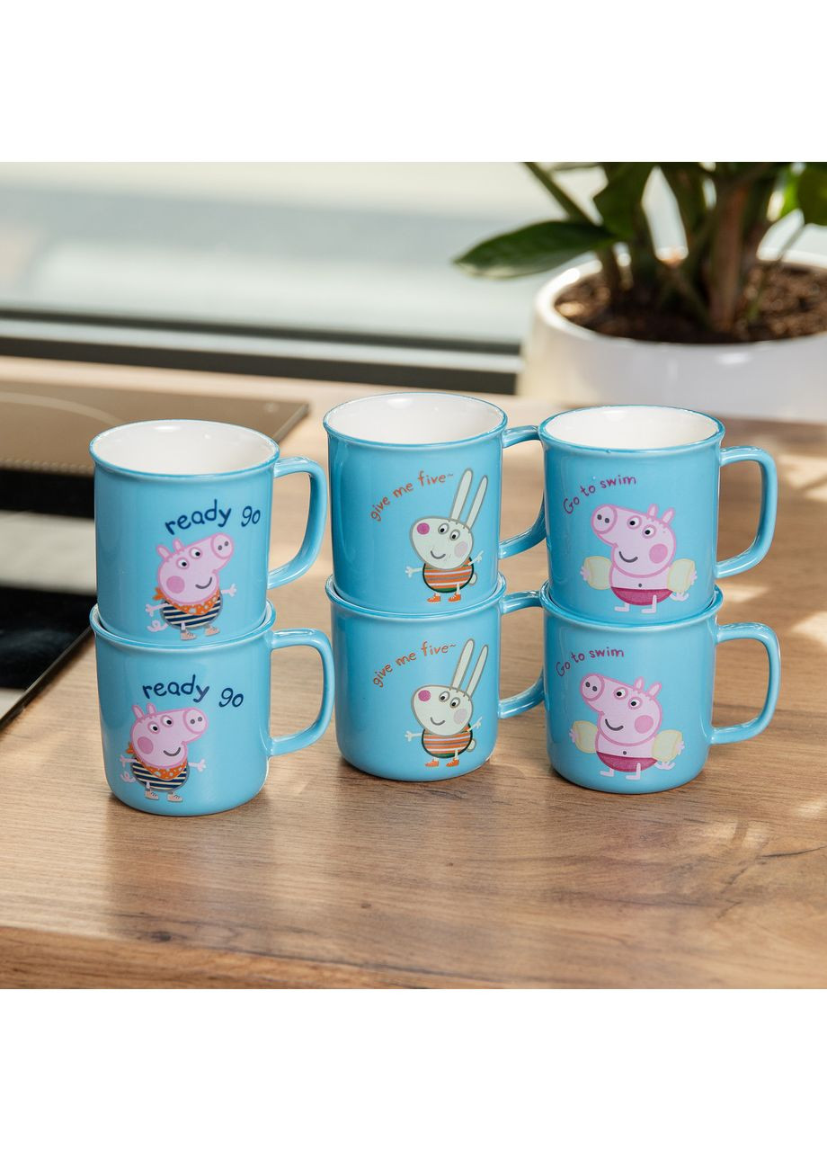 Набір із 6 чашок Peppa Pig, 150 мл, синій HP-15-17-1 (A-032920) Yiwu (355889957)