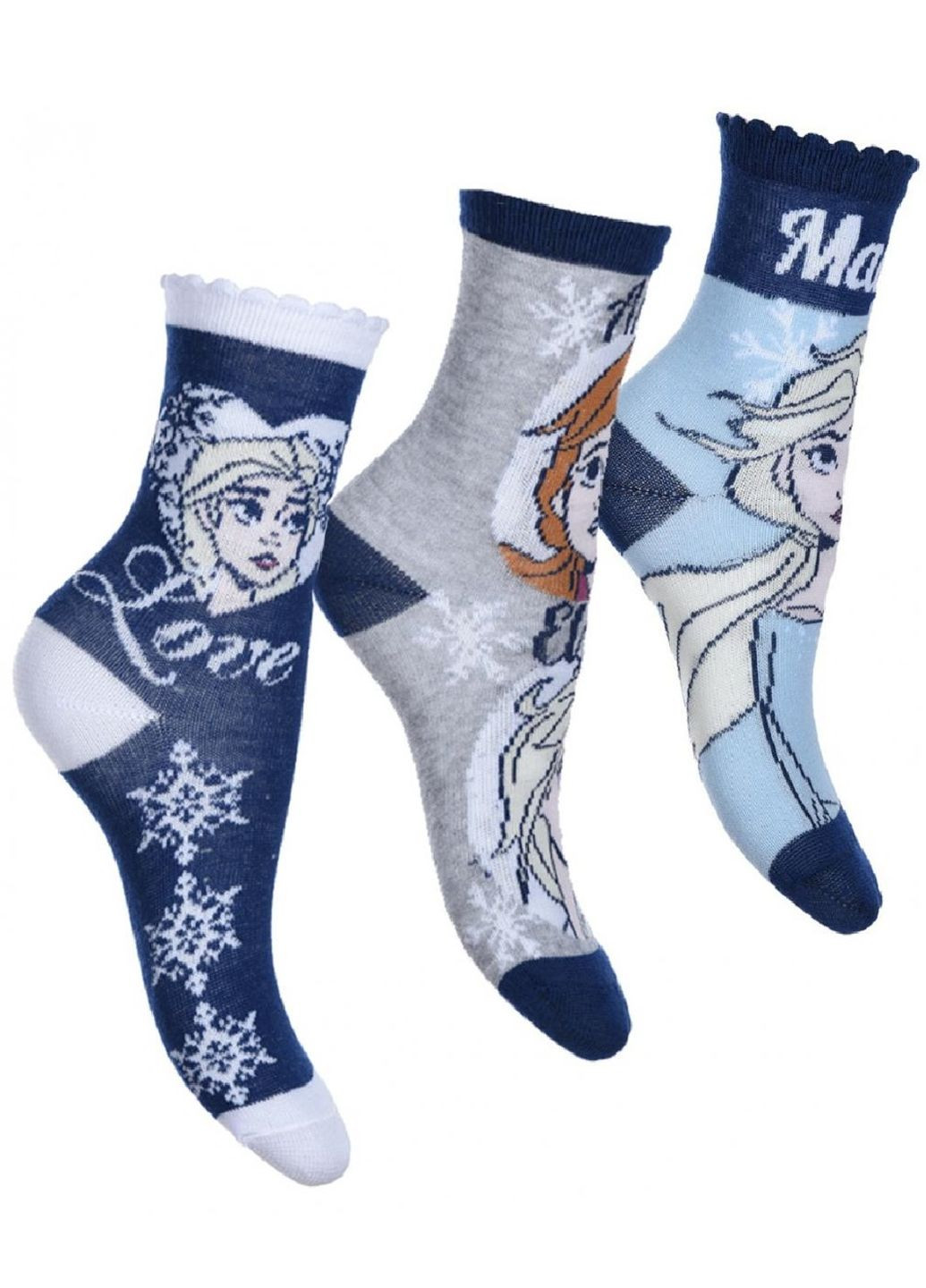 Носки 3 пары Frozen (Холодное Сердце) TH06132 EU Disney шкарпетки 3шт. (292142618)