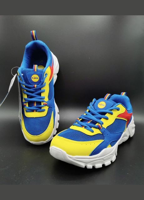 Сине-желтые летние кроссовки мужские Lidl