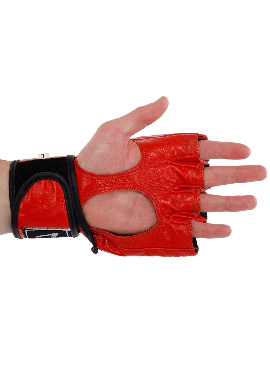 Перчатки для смешанных единоборств MMA кожаные (р-р, ) (ULI-4018_Красный_XL) Velo (354703157)