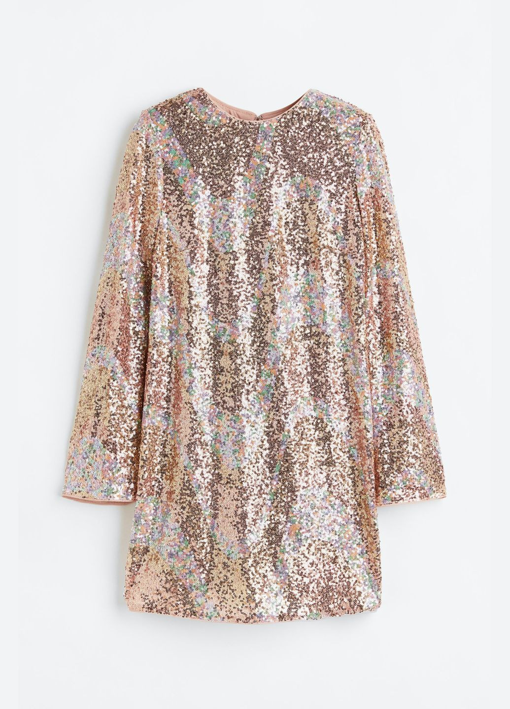 Золотой платье с пайетками H&M однотонное