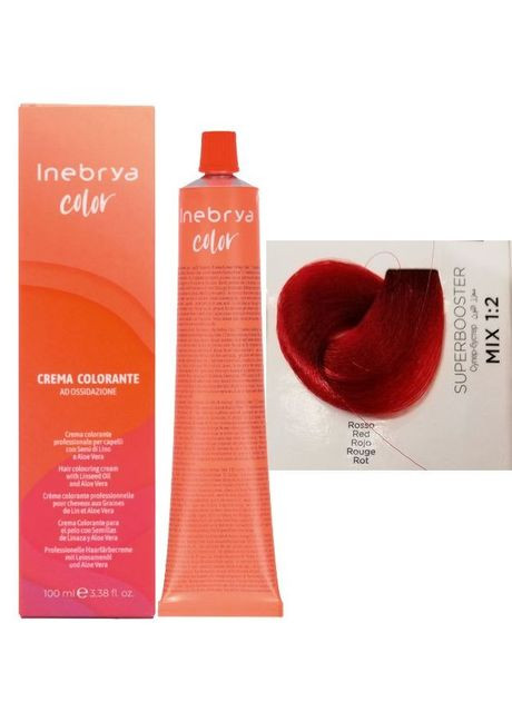 Крем-фарба Колор супербустер червоний Superbooster Red Color, 100 мл Inebrya (324624661)