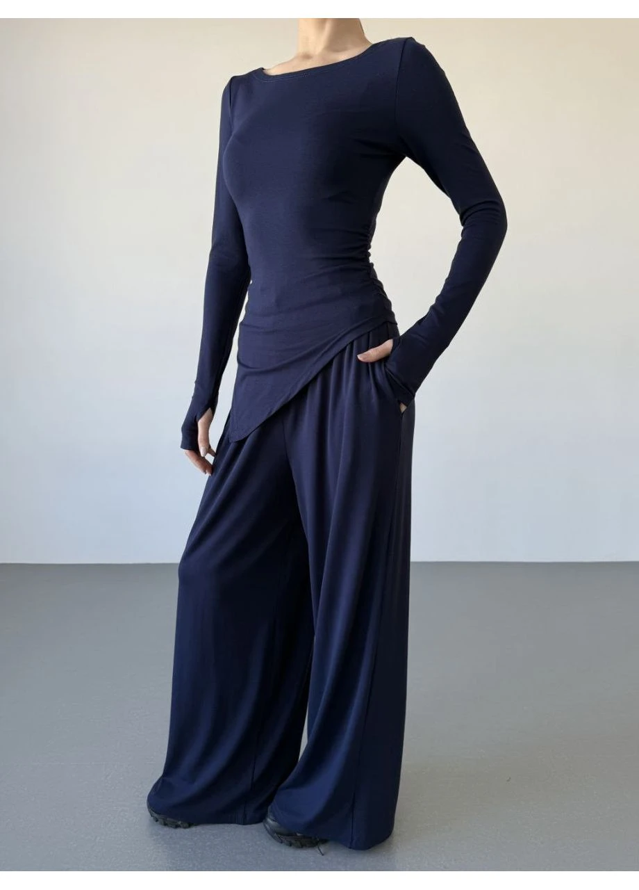 Прогулочный женский костюм с ассиметричной кофтой Fashion (383798432)