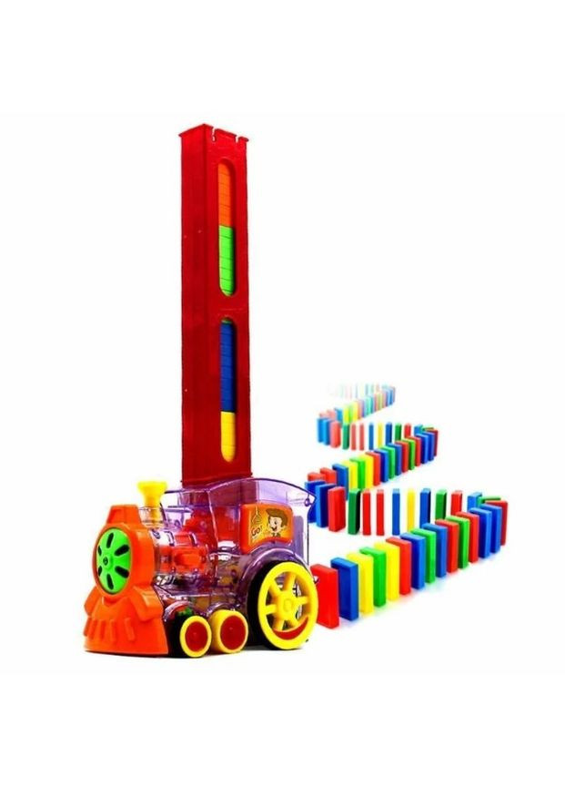 Розвиваюча іграшка паровозик доміно DOMINO Happy Truck 60 деталей No Brand (360648082)