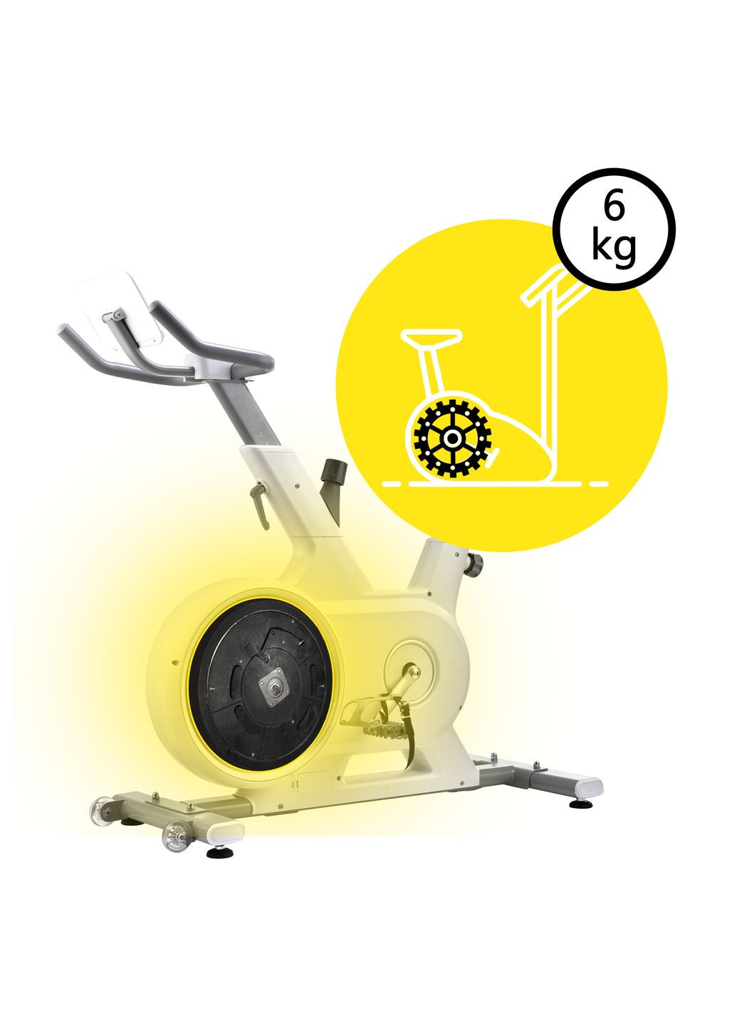 Велотренажер спиннинговый (спинбайк) Eliza White/Grey Cornix SB-ELIZA-WG (341529159)