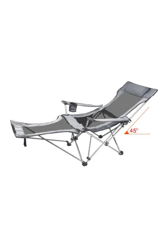 Розкладне крісло шезлонг SW233 Gray для відпочинку на природі Lesko (336202740)