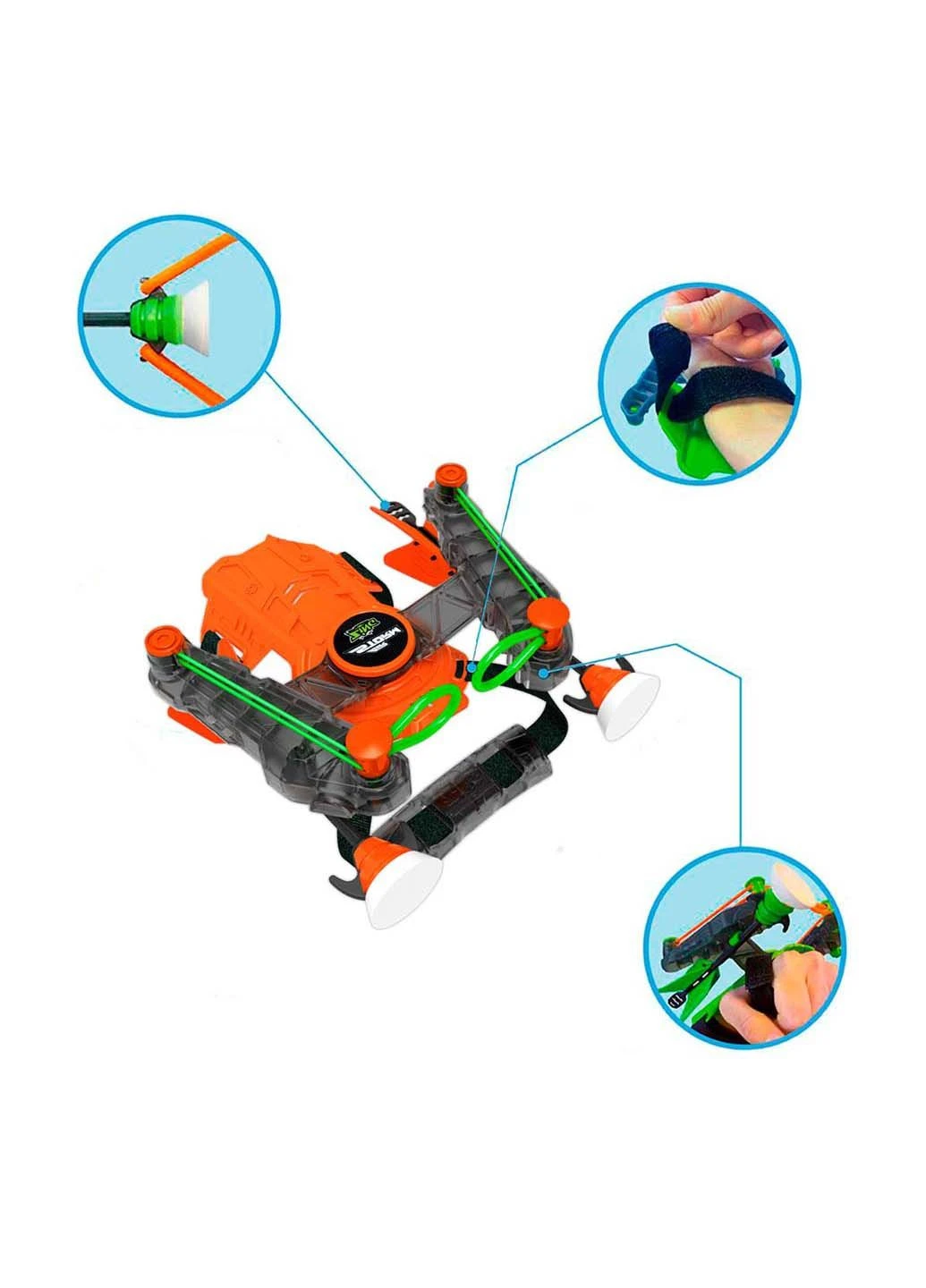 Лук игрушечный на запястье с 3 стрелами Wrist Bow ZING (295574366)