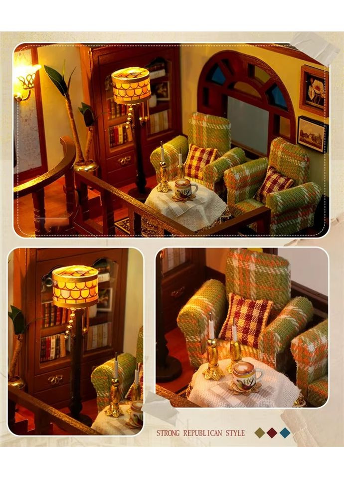 Румбокс Вилла с Восточным шармом DIY Oriental Charm Villa Интерьерный конструктор TD-45 + купол No Brand (362453185)