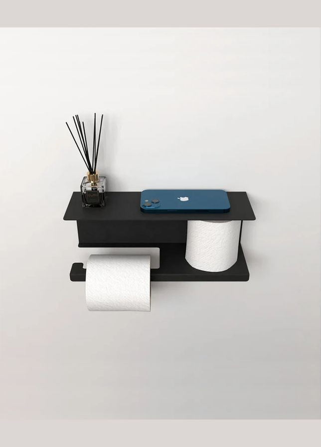 Полиця тримач для туалетного паперу NC Home 2-ярусна Nice & Cozy Holder for paper (295689483)