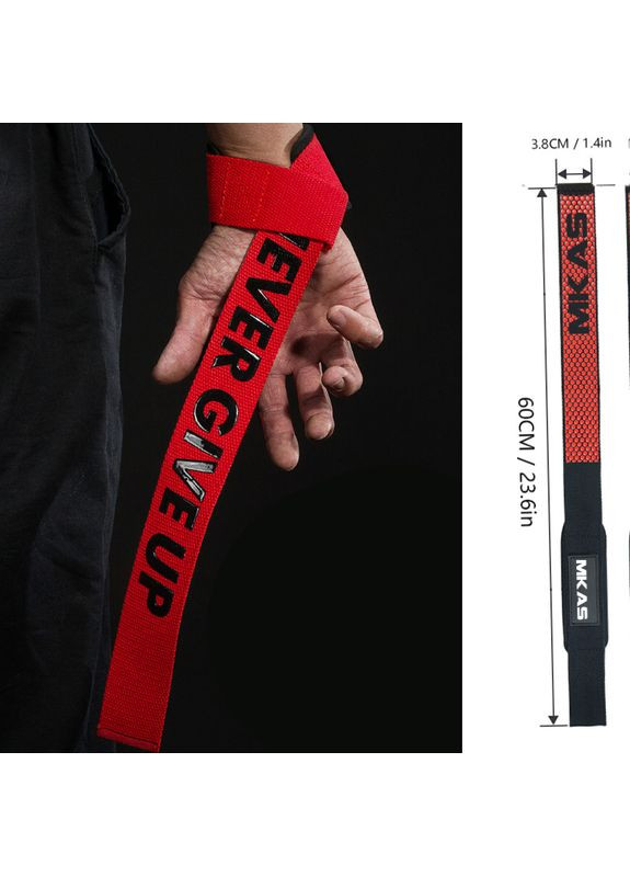 Кистьові лямки для силових тренувань MKAS пара Чорні No Brand (360524321)