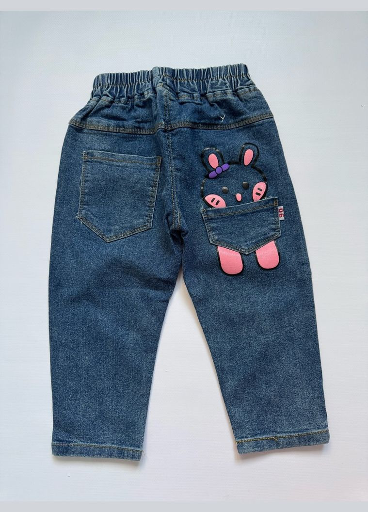 Джинси для дівчинки з зайчиком 10724 No Brand (322094872)
