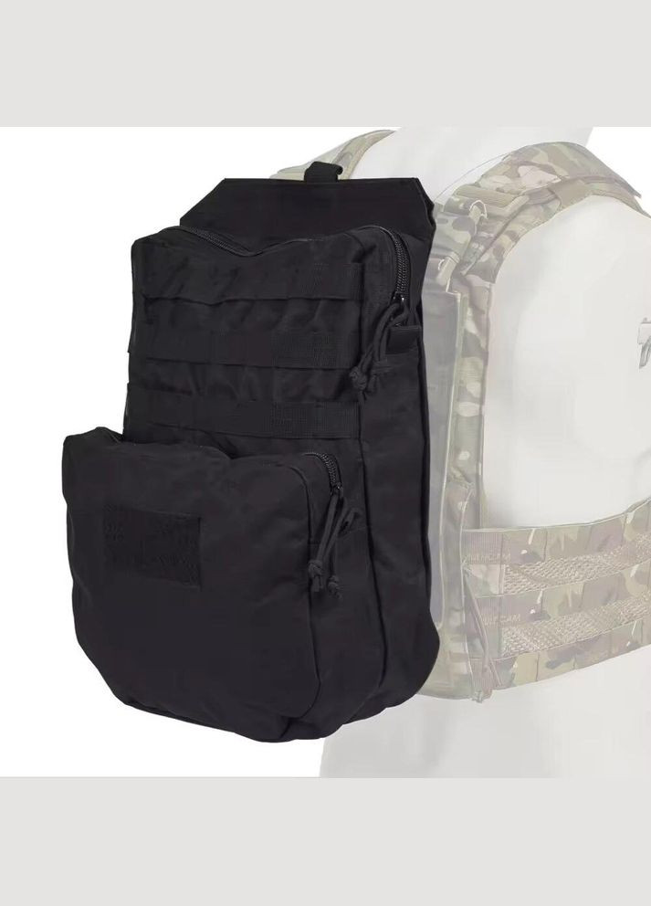 Штурмовая панель сумокрюкзак Black с системой MOLLE и отделением для гидратора KT6005202 Solve (305743420)