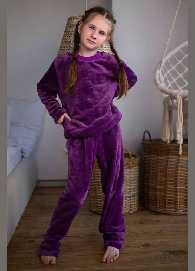 Фіолетова зимня піжама для дівчаток hc (h001-6079-034-5) No Brand