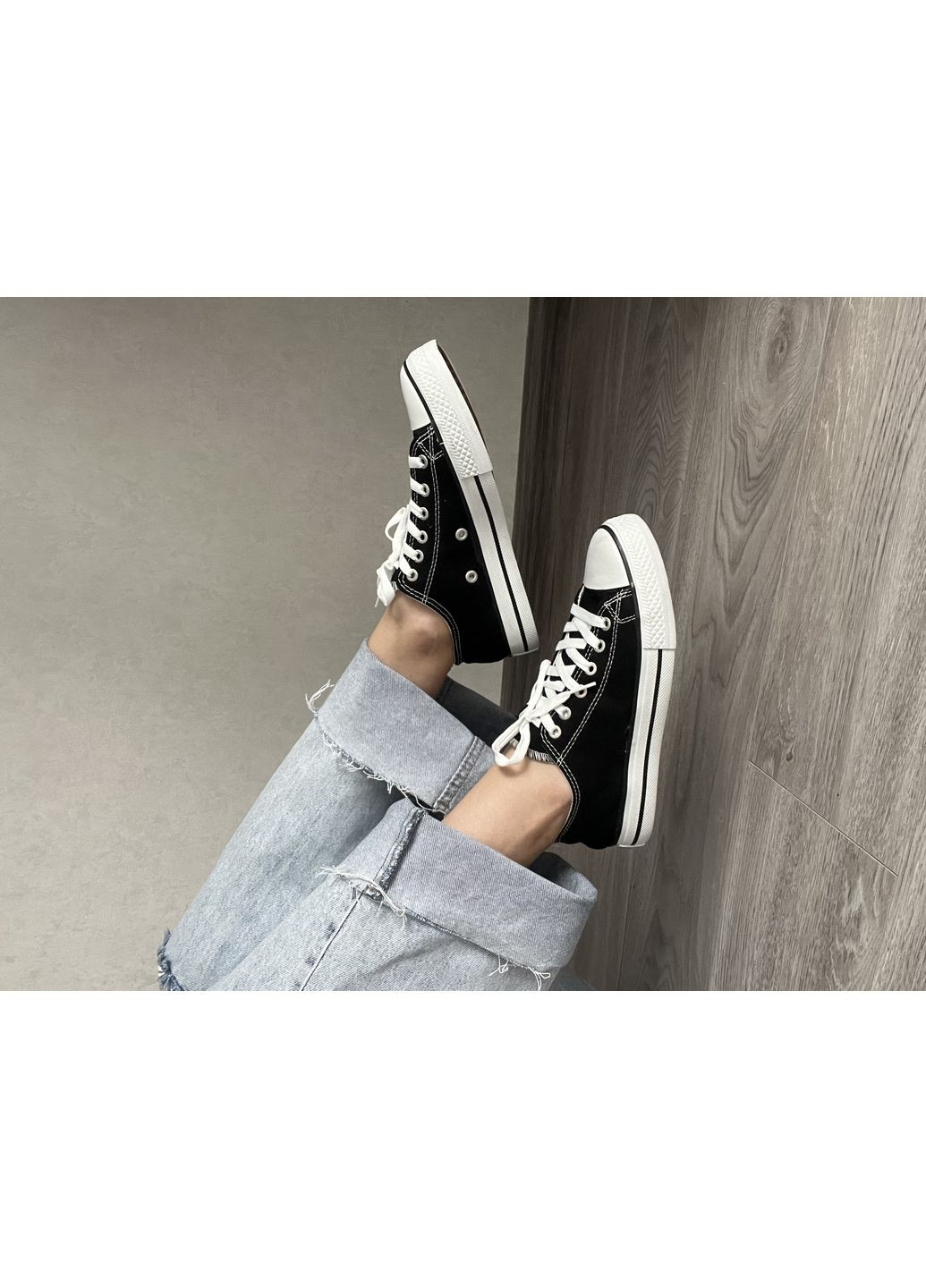 Чорні Осінні кеди чоловічі converse low black classic конверс No Brand