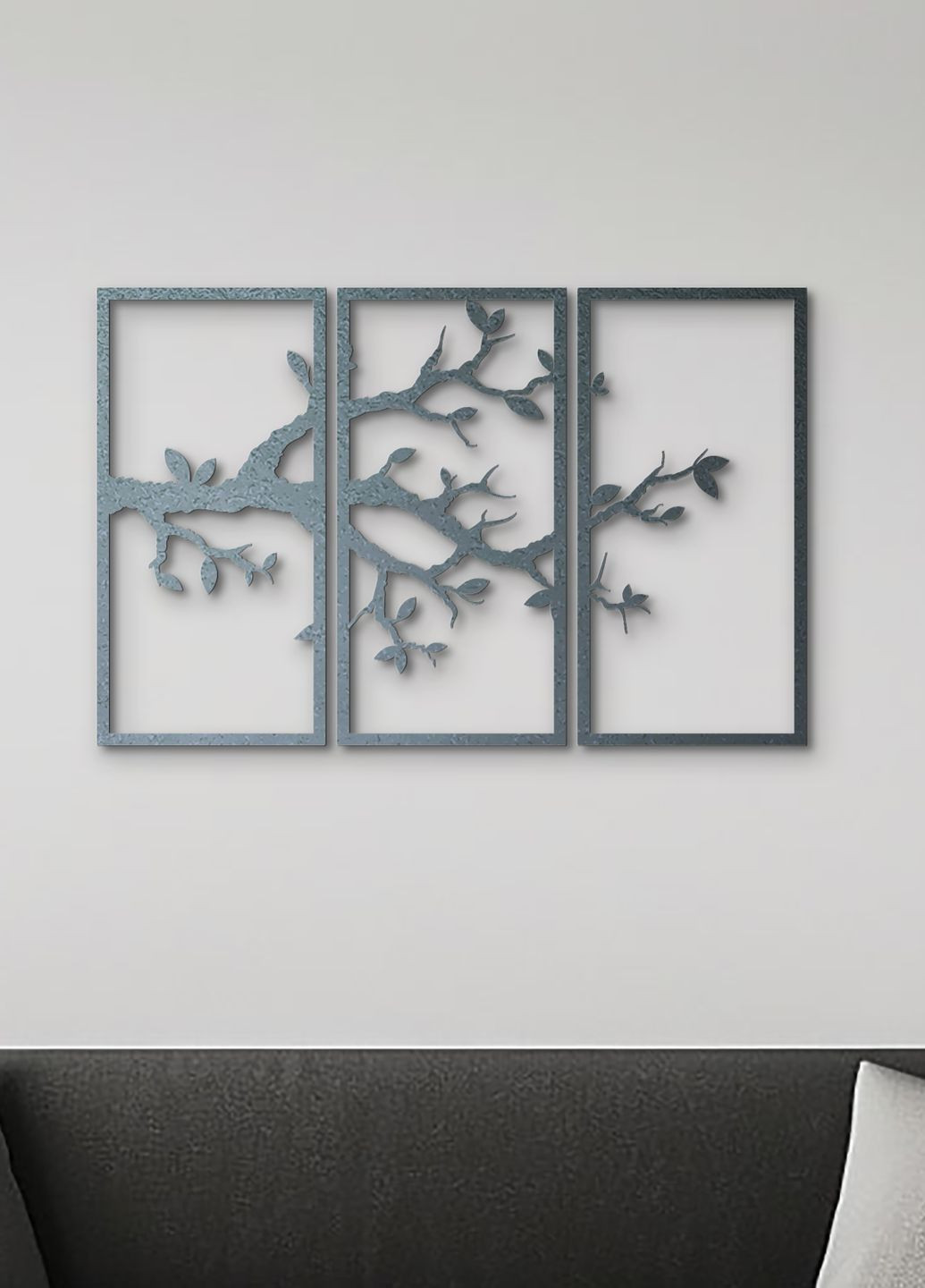 Картина лофт, настенный декор для дома "Ветвь вишни картина модульная", декоративное панно 70х110 см Woodyard (292112423)