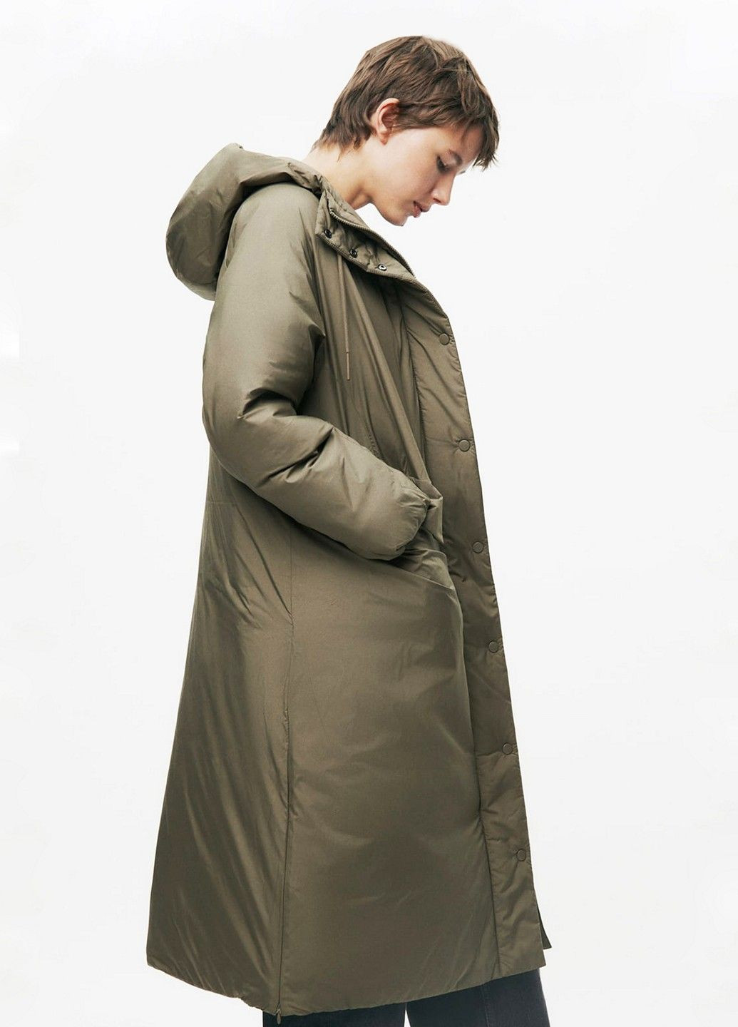 Оливкова (хакі) зимня куртка Zara