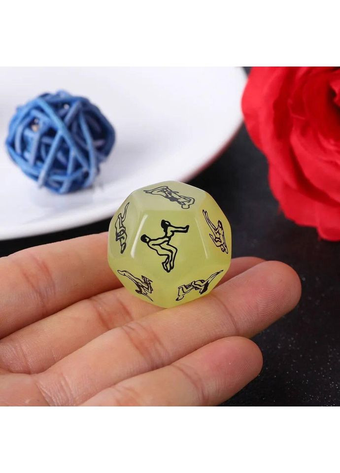 Необычный двенадцатигранный кубик 'Позы' для романтических игр Зеленый K000892 No Brand (366887768)