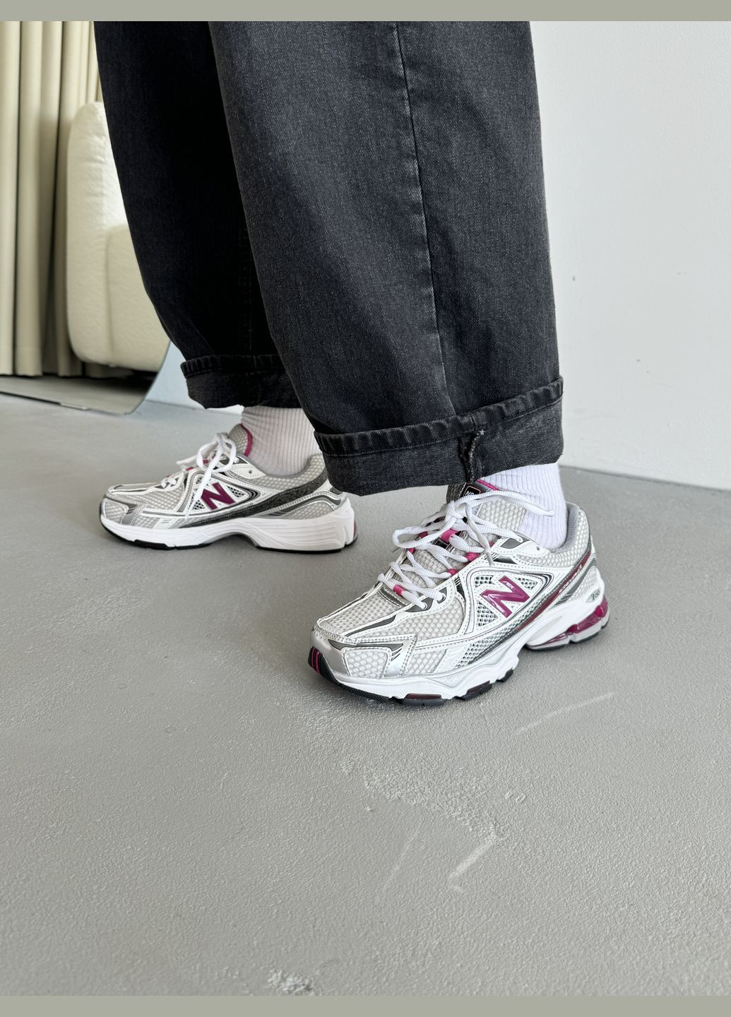 Серые демисезонные кроссовки мужские и женские new balance 1064 gray bordo | нью беланс 1064 серые бордовые No Brand