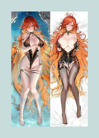 Дакимакура 150х50 см Мавуика Mavuika Геншин Импакт Genshin Impact Подушка с наволочкой двухсторонняя Viva (346057104)