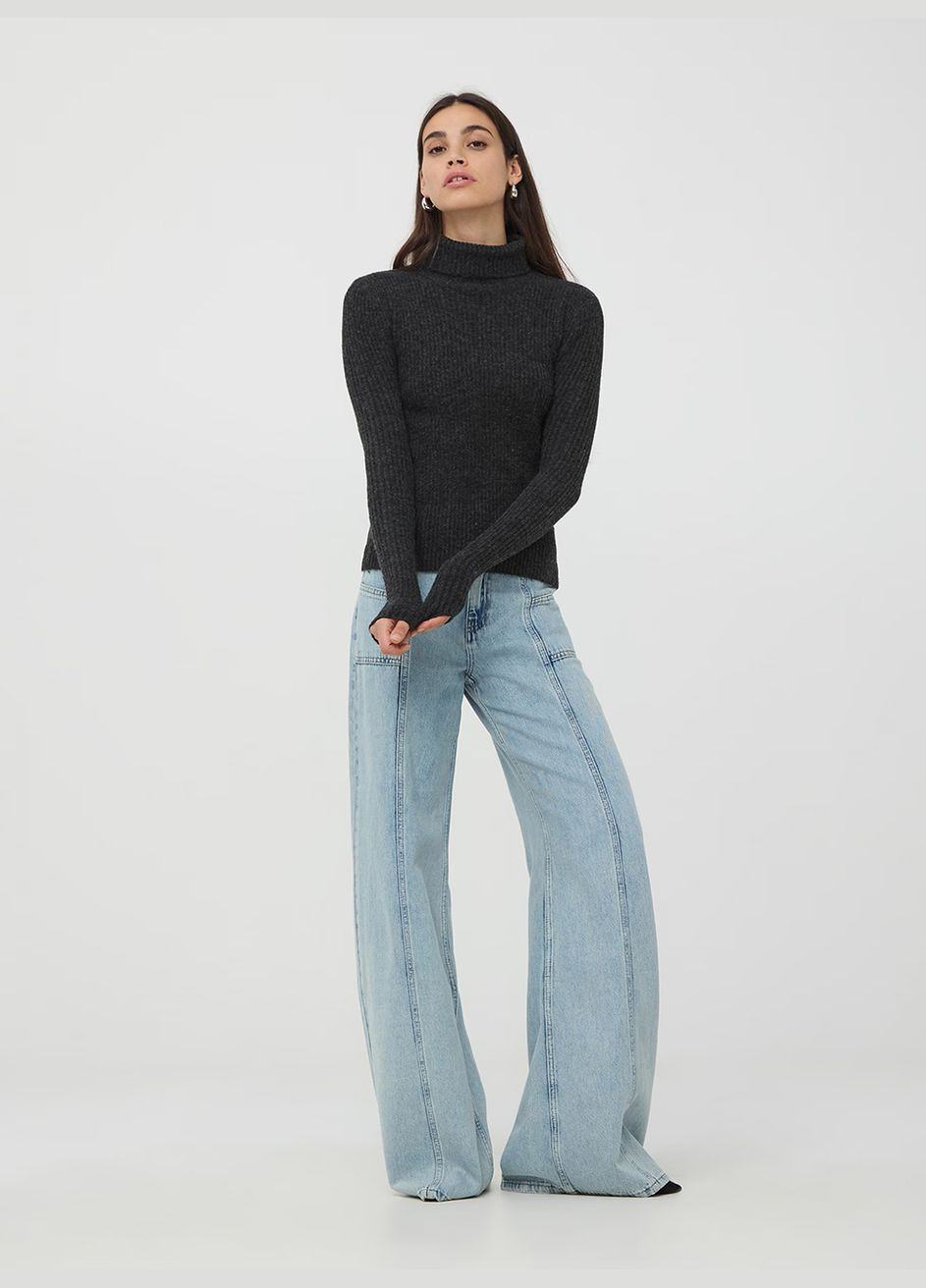 Темно-серый зимний свитер женщин Terranova