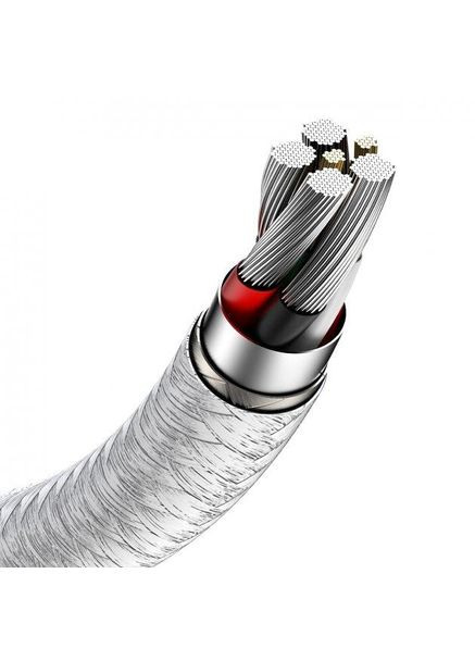 Кабель Cafule Metal Data Type-C 66W 2 м CAKF000202 White Baseus (368698371)