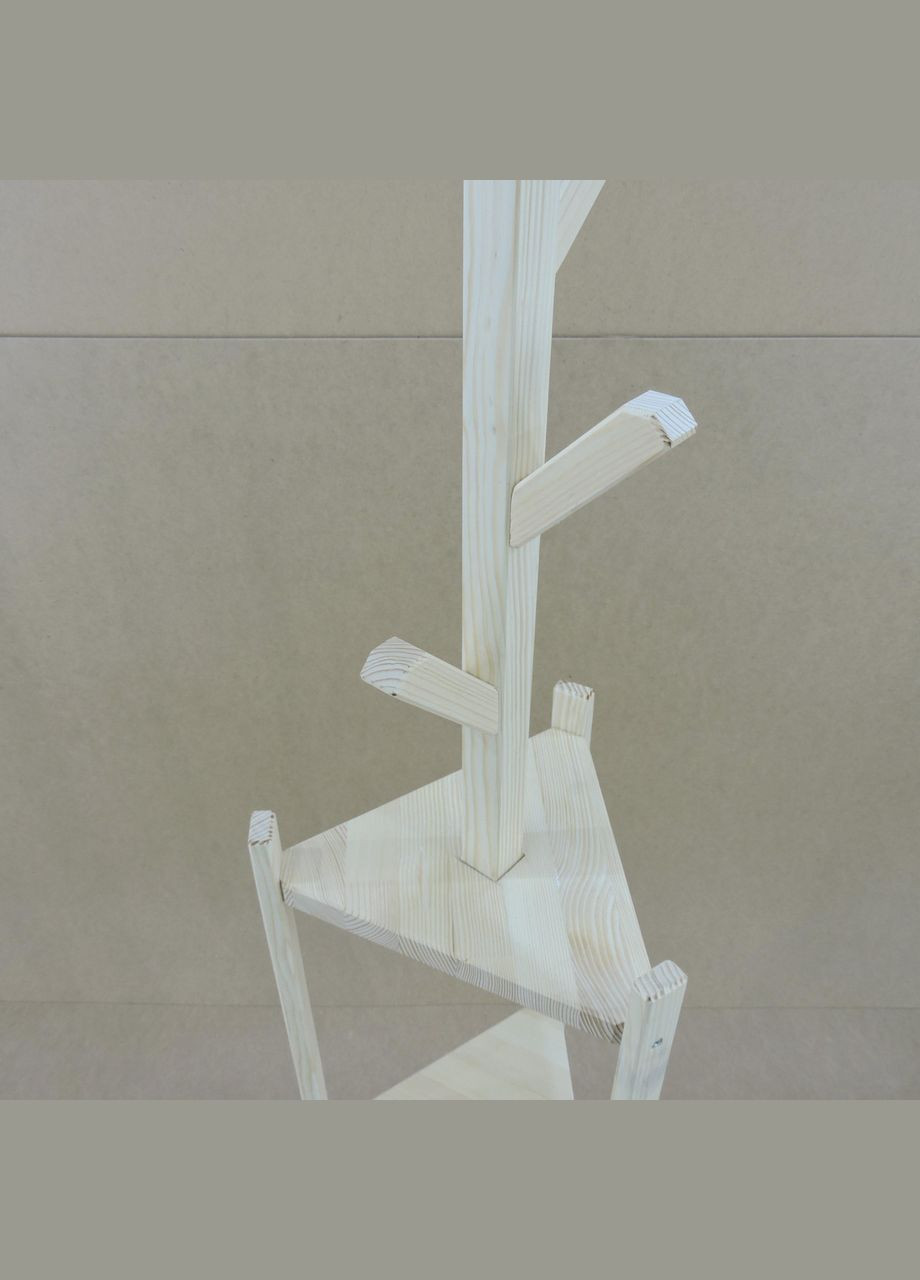 Стійка вішалка для одягу з дерева Созополь бланже (СВГ-001601) No Brand (328081290)