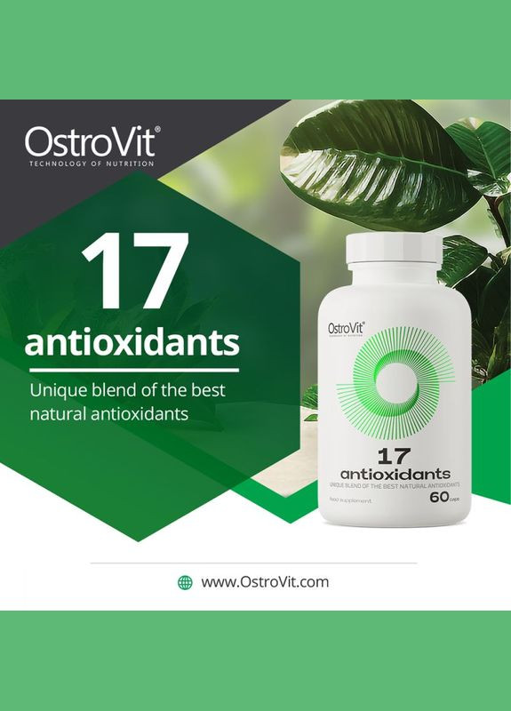 Антиоксиданти 17 Antioxidants 60 caps Ostrovit (284120229)