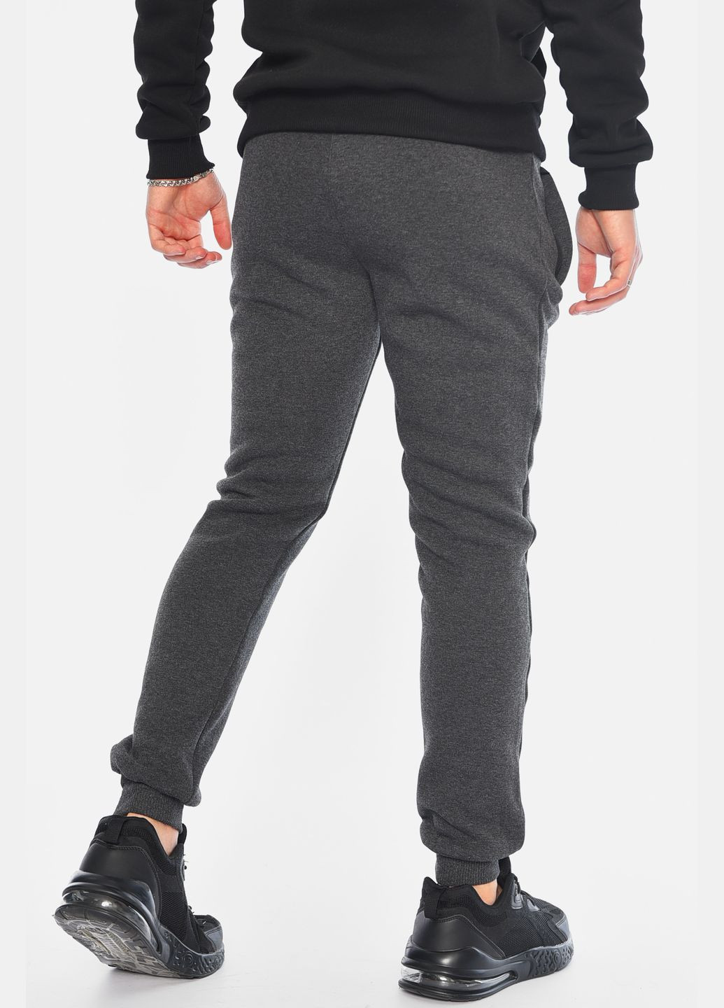 Серые спортивные зимние зауженные брюки Let's Shop
