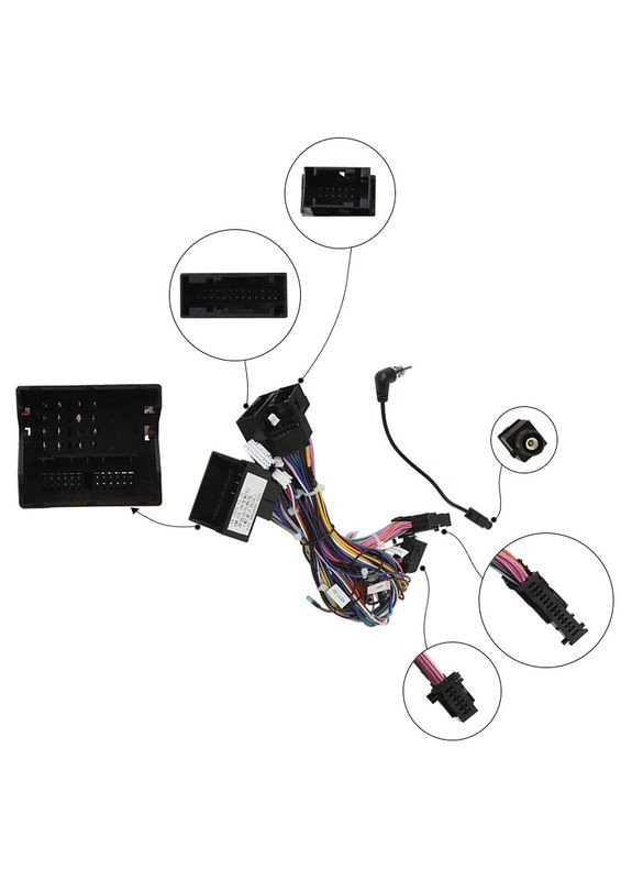 Штатний комплект перехідна рамка 9" BMW Mini Hatch R50 2000-2006 + адаптер живлення Міні Хетч 2 шт. Lesko (349731621)