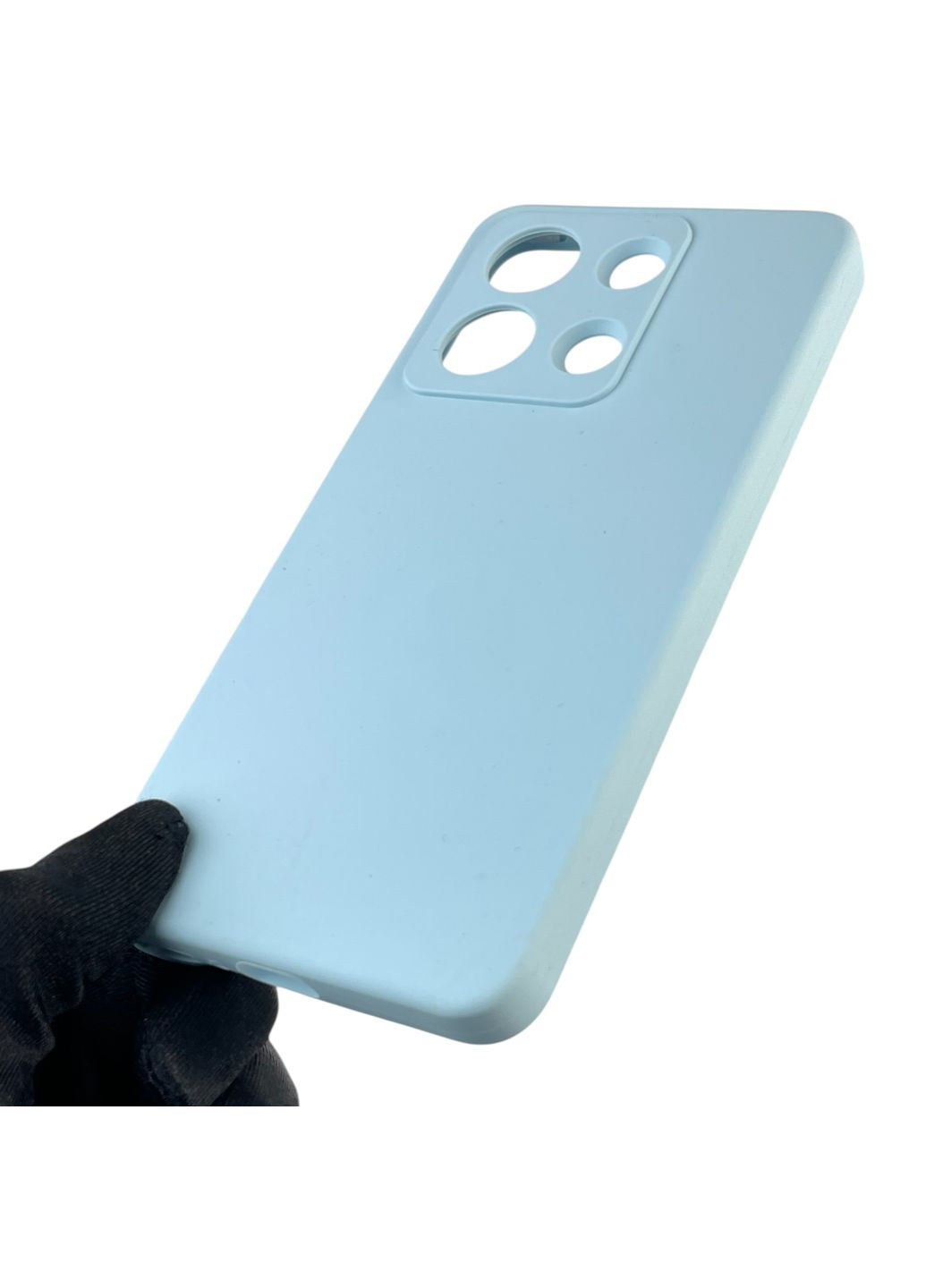Чехол для Redmi Note 13 4G силиконовый с микрофиброй нескользящий на сяоми редми нот 13 4г голубой Xiaomi (366386313)
