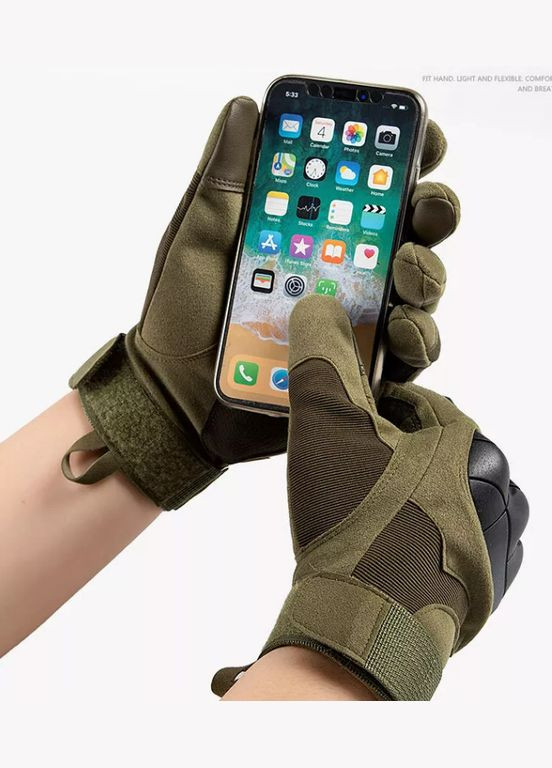 Перчатки тактические полнопалые (пара), размер, цвет олива Tac (317045208)