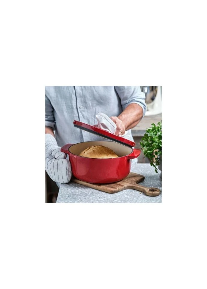 Каструля чугунна з кришкою 3,3 л Червона (CC006057-001) KitchenAid (315322564)
