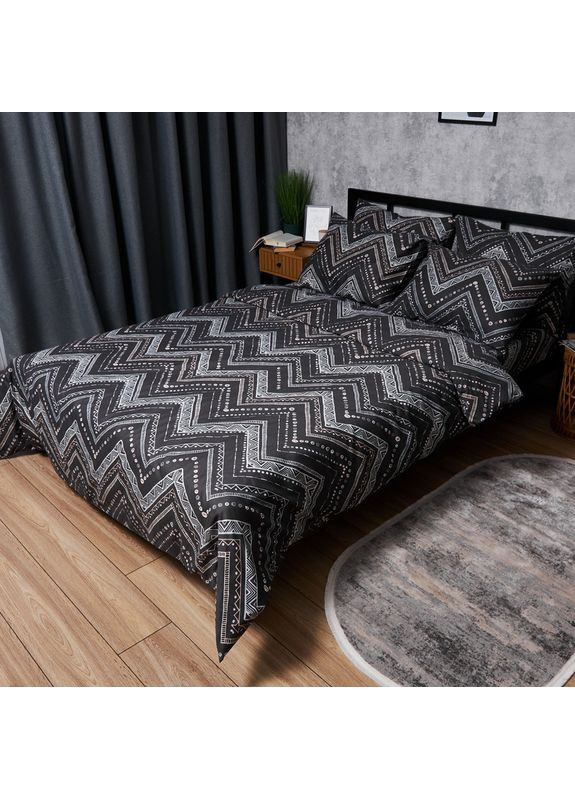 Комплект постільної білизни Микросатин Premium «» King Size 220x240 наволочки 4х70х70 (MS-820007774) Moon&Star Geometric Grace (356113007)