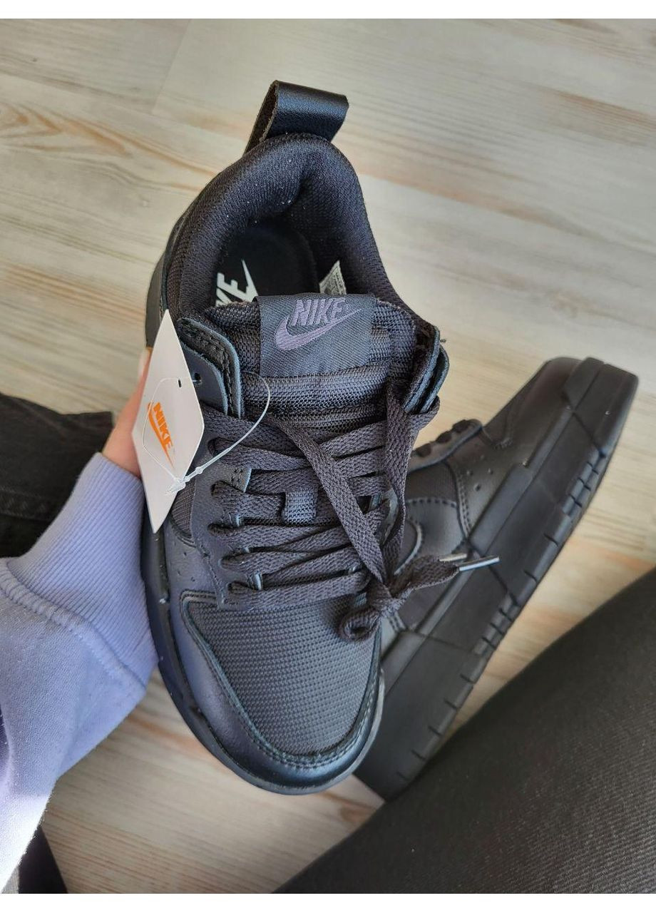 Чорні Осінні кросівки чоловічі nike dunk low disrupt black найк сб данк No Brand