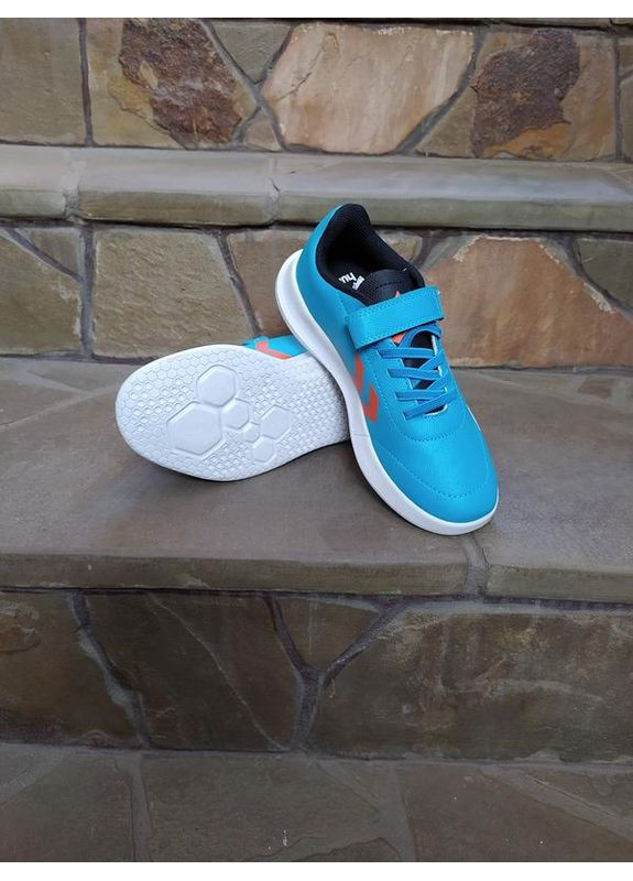 Голубые кроссовки бутсы для зала top star Hummel