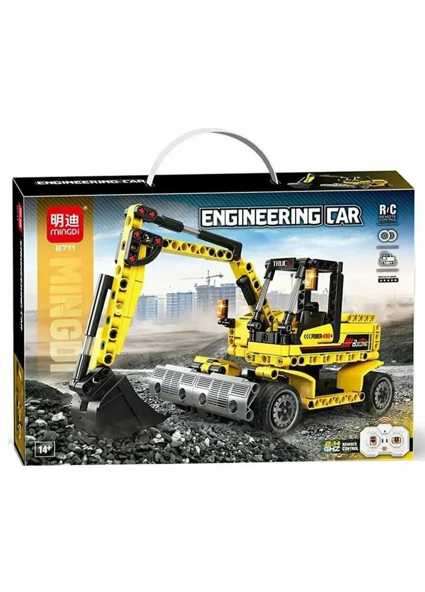 Конструктор Экскаватор на радиоуправлении Engineering Car Машина с пультом управления для детей Mingdi (368904424)